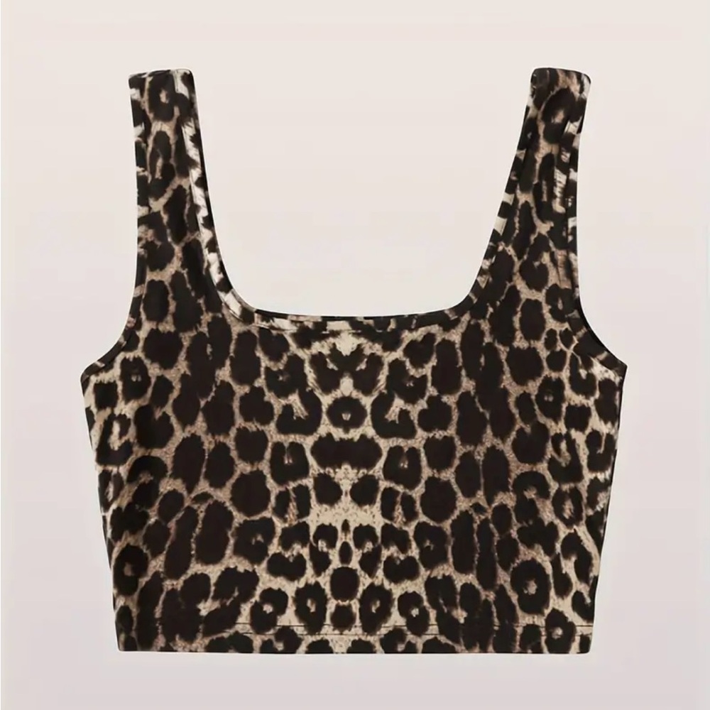 Cropped Leopard Print Tank Medium